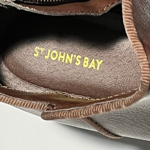 St John’s Bay brown ankle boots sz 6.5 Chelsea booties low heel comfortable - Picture 10 of 11